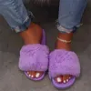 Femmes chaussures moelleux pantoufles vraie fourrure diapositives intérieur tongs chaussures décontractées femme fourrure de raton laveur sandales en peluche Feminina 4.16
