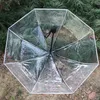 50pcs/działka automatyczna przezroczysta paraguas składany parasol deszcz Kobiety mężczyzn Sun Rain Auto Paraguas Compact Windproof Style Clear Parasol