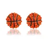 2019 de basquete esportes brincos de vôlei Bling Beisebol Softbol Stud Brincos strass cristal Bling Sports Meninas GB1258