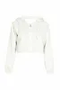 Felpe con cappuccio semplici da donna Crop Top Felpa per sport all'aria aperta Cappotto con cappuccio Giacca con zip casual Capispalla Abbigliamento sportivo Camicia1