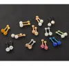 Rostfritt stål Kristall Öron Stud Brok Tragus Örhängen Set Helix Body Piercings Smycken för Kvinnor Flickor 120pcs