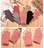 Women Gloves Winter Knitted Gloves Touch Screen Mittens Keep Warm Female Winter Full Finger Stripe Gloves Fashion Autumn D34