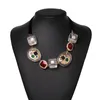 Juran прозрачные металлические ожерелья для женщин Богемные разноцветные подвески ожерелья модные рождественские подарки