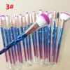 Diamond Makeup Brushes 20st Pulver Pulver Brush Sats Face and Eye Brush Puff Batch Colorful Borst Foundation Borstes Beauty Cosmet6884463