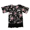 T-shirt à fleurs pour enfants filles, Cardigan d'été à manches courtes, vêtements en mousseline de soie, tenue Kimono pour enfants en bas âge, nouvelle collection