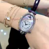 Top Reine de Naples Women Watch Swiss Quartz Movement Moonphase Oval 18k Rose Gold Case Mother-Parl Diel Diamond Bezel Sapphir2346