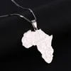 Trendy Africa Map with Ghana Pendant Necklaces Jewelry for Women Men African Maps Charm Chain Jewellery