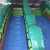 ساحة الترفيه التجارية لعبة في الهواء الطلق اللون الأخضر Tobogan Inflable Inflatable