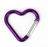 Heart Shaped Carabiner hook Aluminum Alloy Outdoor snap clip Hook Buckle for travelling camping hiking outdoor Colorful Key rings