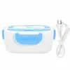 Bärbar elektrisk lunchlåda uppvärmd matbehållare måltid prep ris mat varmare dinnerware uppsättningar för barn bento box resor / kontor c18122201