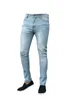 Jeans skinny tinta unita da uomo 2020 nuovissimi pantaloni a matita slim pantaloni in denim pantaloni da jogging classici da uomo firmati nero blu