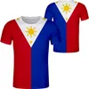 Filipinler Erkek T Shirt DIY Ücretsiz Özel İsim Numarası Phl T-Shirt Nation Flag PH Pilipinas Filipin Baskı Metin Fotoğraf Giyim