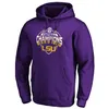 Felpa con cappuccio da uomo NCAA LSU Tigers College Football 2019 National Champions Pullover Salute to Service Sideline Therma Performance