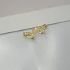 1 paio di finti piercing al trago con clip a vite sul retro dell'anello al naso in oro giallo 14 carati con polsino per l'orecchio-orecchino trago280g