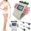 6In1 40K Ultraljud Kavitation Slimming Machine 8 dynor Laser Vakuum RF Fettsugning Hudvård Salong Spa Skönhetsutrustning