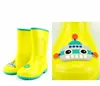 Venda quente-doce cor botas de chuva bonito menino menina bebê gravador de bebê robôs Impressão impermeável sapatos 2016 novos kinderen regenlaarzen dois robôs