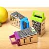 Roestvrijstalen Mini Cheese Table Graters Box 4SIKE Handvat Rooster Knoflook Ginger Nootmuskaat Cinnamon Slicer Grinder Mill Cutter Keukengerei