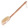 Natural Boar Bristle Detachable Long Handle Wooden Dry Bath Body Back Brush Exfoliating Brush Soap Dispenser Mason Jar Hammam Scrubbing Glove Detangling Earplugs