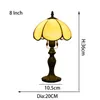 20CM in diameter Yellow Tiffany glass table lamp entertainment venues bar hotel bedside desk lamp Retro simple table light DS075