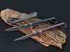 Promotie JJ068 Carving vouwmes D2 Satin Blade TC4 Titanium legering handvat vouwmessen inclusief 2 bladen