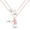 Hot New 2 Pieces of Fashion Unicorn Star Månad Tjej Halsband Europeiskt och Amerikanskt personlighet Temperament Clavicle Chain Tillbehör WCW327