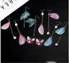 Korean Earrings Retro Art Handmade Pearl Tulle Butterfly Wing Ear Hook Dangle Earrings Mixed Fashion Jewelry Wholesale