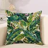 45*45 cm Tropical Plants Cactus Monstera Summer Decorative Throw Pillows Cotton Linen Cushion Cover Palm Leaf Green Home Decor Pillowcase