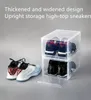 10pcs lot PP Transparent Plastic Storage Shoe Boxes Storage Dust-proof Drawer Storage Box Cabinet Can be folded and removable CZG 2261