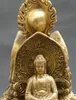 5.1 "Kina Buddhism Bronze Shakyamuni Buddha Tangseng Ksitigarbha Kwan-Yin staty