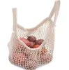 environmental Shopping Mesh bag Fruit Vegetables Grocery Basg Shopper Tote Net Woven Cotton Shoulder Bag Hand Totes recycle Storage Bags