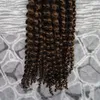 Cabelo humano para trança a granel sem fixação 100g kinky afro cabelo volume 25 cm-65cm granel afro kinky cacheando cabelo