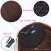 Kort falskt hår Bangs Värmebeständiga syntetiska hårstycken Clip In Hårförlängningar för kvinnor Bangs Frisyrer