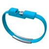 22 cm Portable Noodle USB Charger Cables Sync Data Armband Wrist Band Laddning för mobiltelefon
