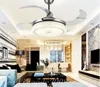 Le ventilateur de lustre de plafond en acrylique allume les ventilateurs de lustre de plafond de restaurant européen LED les fans de lustre minimalistes modernes de 42 pouces MYY
