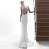 Front Split High Low Style Backless Boho Beach Lace Backless Hollow Vintage Chapel Train Wedding Dress Bridal Gowns Short Front Lo243s