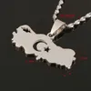 Turkey Map Flag Gold Color Turkish Pendant Necklace for Women Men Turks Jewelry Patriotic Gifts