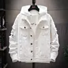 Erkek Ceketler Delik Kollu Trend Erkek Giyim Sonbahar Ve Kış Moda Klasik Retro Denim Ceket Yırtık Büyük Boy M-3XL