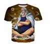 Andningsbar mesh tyg One Piece Comic Series 3D T-shirt Luffy Tshirt Kvinnor Män Boys Kids One Piece T-Shirt Cartoon