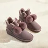 2020 New Kids Winter Genuine Leather Toddler Shoes Children's Boots Baby Boys Girls Australia Cowhide Warm Snow Boots With Fur