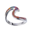 LuckyShine 5 PC/Lote de alta calidad Natural multicolor Opal Gem 925 Sterling Silver Women Rings Joya envío gratis