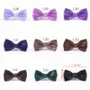 Nouveau Style hommes noeud papillon Wediing garçon cravate couleur unie blanc/noir/rouge foncé/rouge/argent/gris/violet/rose fête de mariage B1