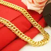 Hip Hop Heavy 24K Gold Filled Mens Chains 812MM Miami Cuban long Link Chain Double buckle Necklaces For man s rapper Jewelry A0091559537