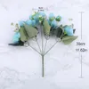 30cm Rose Pink Silk Peony Artificial Flowers Bouquet 5 Big Head and 4 Bud Cheap Fake Flowers for Home Wedding Decoration indoor1127186