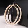 Earrings Hoop for Women Fashion 18K Gold/Silver Plated Nice White Pearl Hoop Earrings