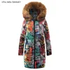 Grande fourrure vestes d'hiver épaissie parka femmes couture mince longue automne vers le bas manteau coton dames vers le bas parkas doudoune femmes