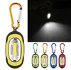 Nuovo arrivo Mini portachiavi portatile Torcia tascabile 3 modalità COB LED Torcia elettrica Lampada Mini-torcia multicolore con batteria a bottone