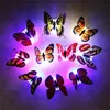 Hot 10 Sztuk Naklejki Ścienne Kolorowe Świecące Butterfly Led Light Light Light Naklejki Ścienne 3D Home Dekoracja Naklejka Dzieci Prezent