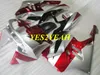 Motorfiets Fairing Body Kit voor Kawasaki Ninja ZX9R 94 95 96 97 ZX 9R ZX-9R 1994 1997 Rood Silver Backings Carrosserie + Geschenken KG30