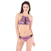 conjunto de bikini de cuello alto