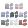 Newborn Hat Infant Baby Cap and Mitten Set Soft Cute Nursery Beanie Hat XXFE